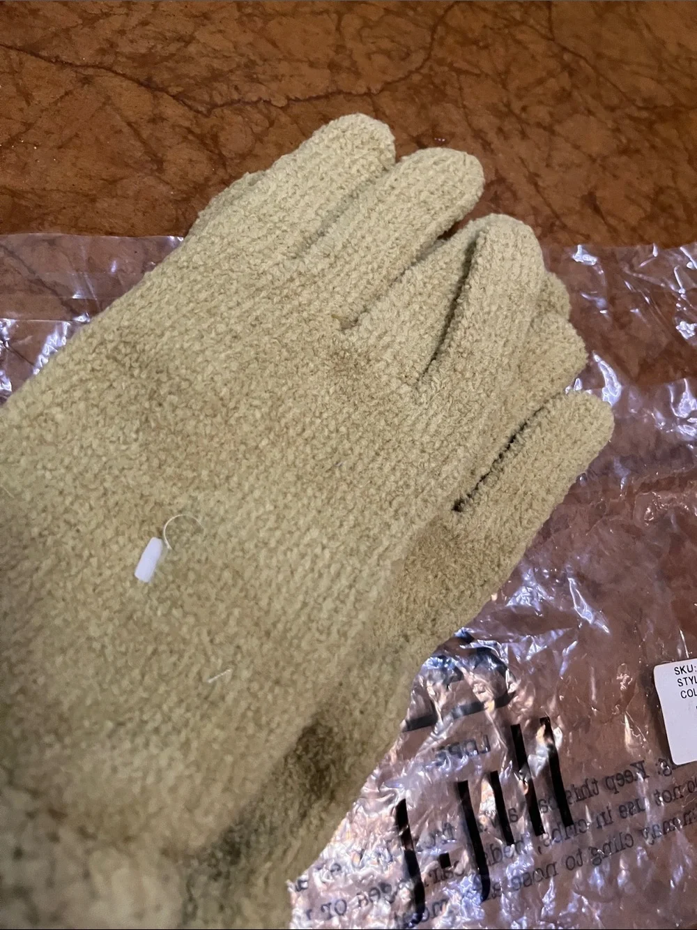 J. Jill Pale Olive Chartreuse Cuffed Gloves size OS women’s NWT